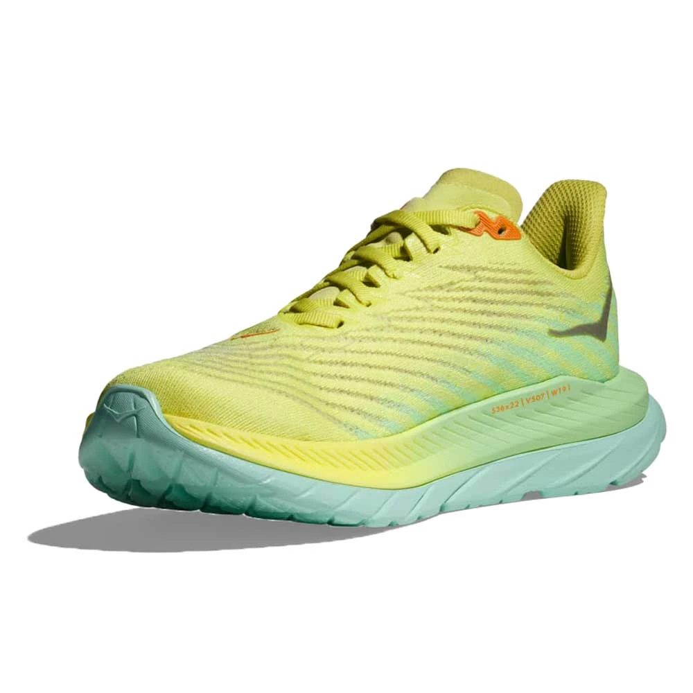 Hoka Women's Mach 5 Running Shoe - Citrus Glow/Lime Glow - Regular (B) 5 Hoka Women's Mach 5 Running Shoe - Citrus Glow/Lime Glow - Regular (B) - Image 3