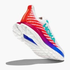 Hoka Women's Mach 5 - White/Flame - Regular (B) -Shoe Sale Shop 1127894 WFM 4