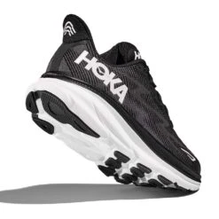 Hoka Men's Clifton 9 Running Shoe - Black/White -Shoe Sale Shop 1127895 BWHT 4