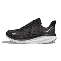 Hoka Men's Clifton 9 Running Shoe - Black/White -Shoe Sale Shop 1127895 BWHT 8