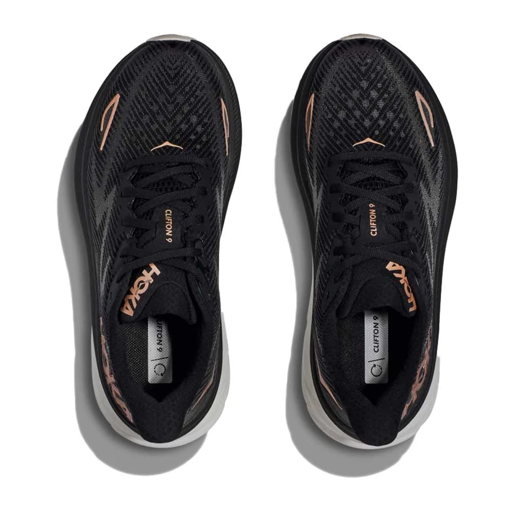 Hoka Women's Clifton 9 Running Shoe - Black/Rose Gold - Regular (B) 6 Hoka Women's Clifton 9 Running Shoe - Black/Rose Gold - Regular (B) - Image 4