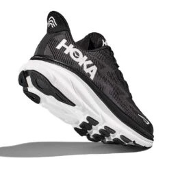 Hoka Women's Clifton 9 Running Shoe - Black/White - Wide (D) -Shoe Sale Shop 1127896 BWHT 4 06332916 4816 4523 a7fb e2eb9829663d
