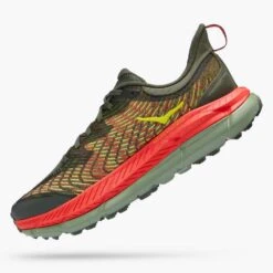 Hoka Men's Mafate Speed 4 Trail Shoe - Thyme/Fiesta- Regular (D) -Shoe Sale Shop 1129930 TFST 4