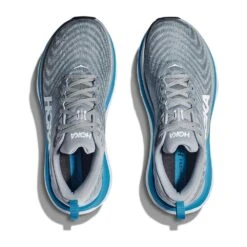 Hoka Men's Gaviota 5 Running Shoe - Limestone/Diva Blue - Wide (2E) -Shoe Sale Shop 1134234 LDVB 2