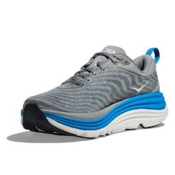 Hoka Men's Gaviota 5 Running Shoe - Limestone/Diva Blue - Wide (2E) -Shoe Sale Shop 1134234 LDVB 3