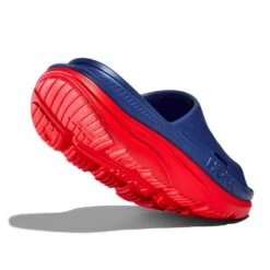 Hoka Unisex Ora Recovery Slide 3 - Bellwether Blue/Red Alert - Regular (D) -Shoe Sale Shop 1135061 BBRA 4