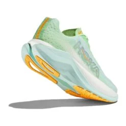 Hoka Women's Mach X Running Shoe - Lime Glow/Sunlit Ocean - Regular (B) -Shoe Sale Shop 1141451 LGSO 4