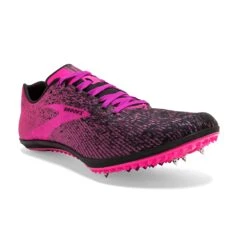 BROOKS Women's Mach 19 Track Spike - Black/Hollyhock/Pink- Regular (B) -Shoe Sale Shop 120311 063 A Mach 19