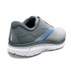 BROOKS Women's Dyad 11 Running Shoe- Grey/White/Blue - Wide (D) -Shoe Sale Shop 120312 065 H Dyad 11 7491f847 cb6c 49d8 89f6 76a4b41773f5