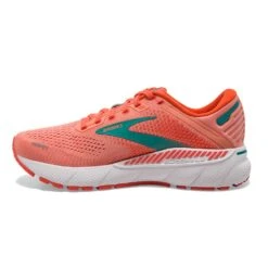 BROOKS Women's Adrenaline GTS 22 Running Shoe- Coral/Latigo Bay/White- Regular (B) -Shoe Sale Shop 120353 680 M Adrenaline GTS 22