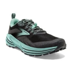 BROOKS Women's Cascadia 16 Trail Running Shoes - Black/Ebony/Yucca - Regular (B) -Shoe Sale Shop 120363 049 A Cascadia 16