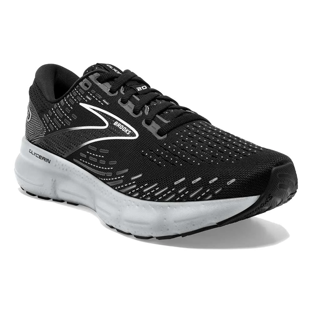 BROOKS Women's Glycerin 20 Running Shoe - Black/White/Alloy - Regular (B) 4 BROOKS Women's Glycerin 20 Running Shoe - Black/White/Alloy - Regular (B) - Image 2