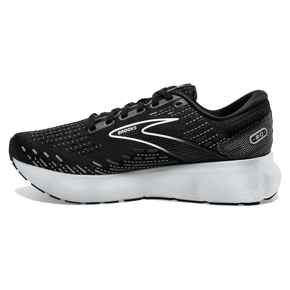 BROOKS Women's Glycerin 20 Running Shoe - Black/White/Alloy - Wide (D) 5 BROOKS Women's Glycerin 20 Running Shoe - Black/White/Alloy - Wide (D) - Image 3