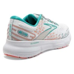 BROOKS Women's Glycerin 20 Running Shoe- Oyster/Latigo Bay/Coral - Wide (D) -Shoe Sale Shop 120369 061 H Glycerin 20