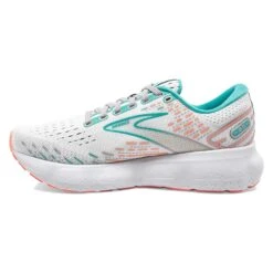 BROOKS Women's Glycerin 20 Running Shoe- Oyster/Latigo Bay/Coral - Wide (D) -Shoe Sale Shop 120369 061 M Glycerin 20