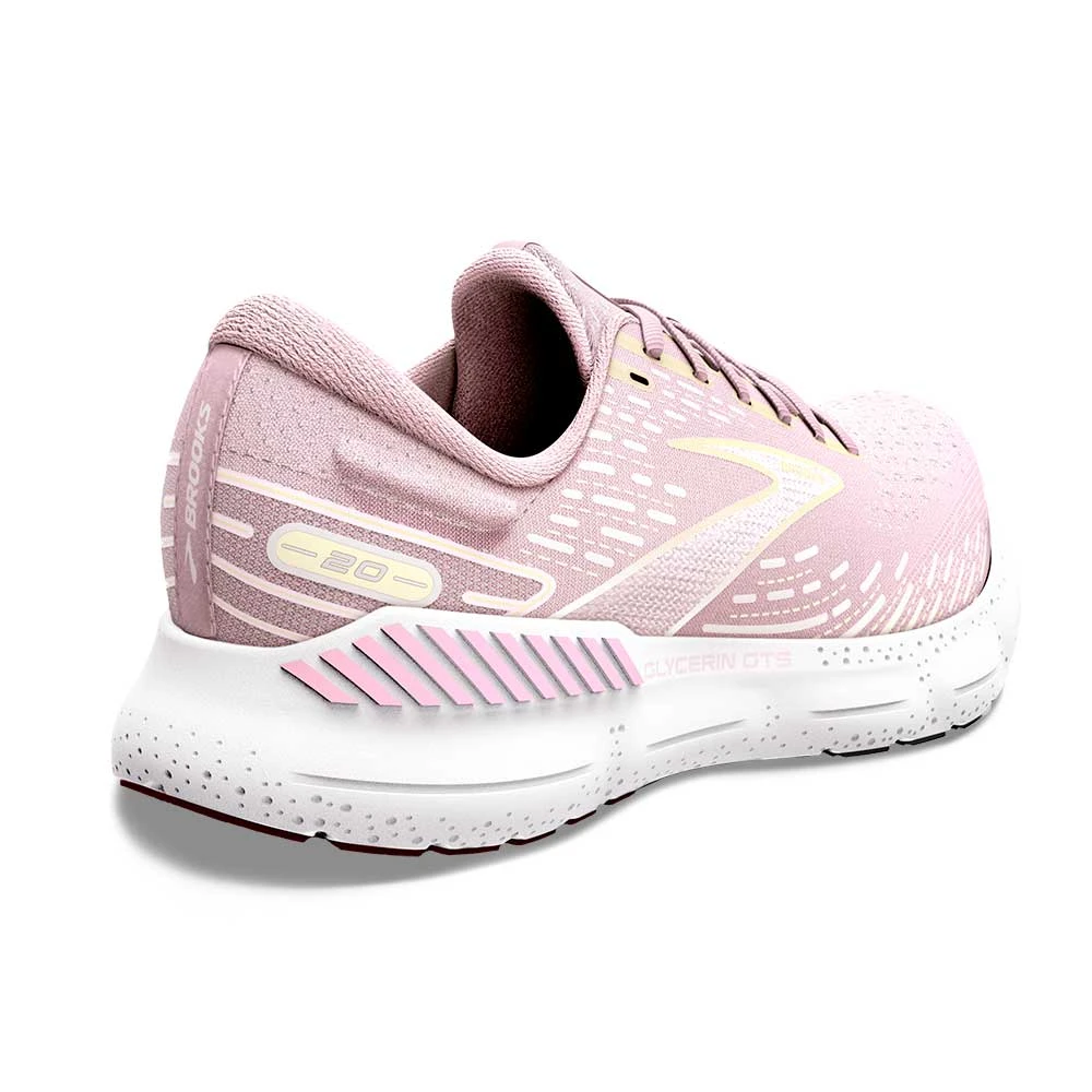 BROOKS Women's Glycerin GTS 20 Running Shoe- Pink/Yellow/White- Regular (B) 6 BROOKS Women's Glycerin GTS 20 Running Shoe- Pink/Yellow/White- Regular (B) - Image 4