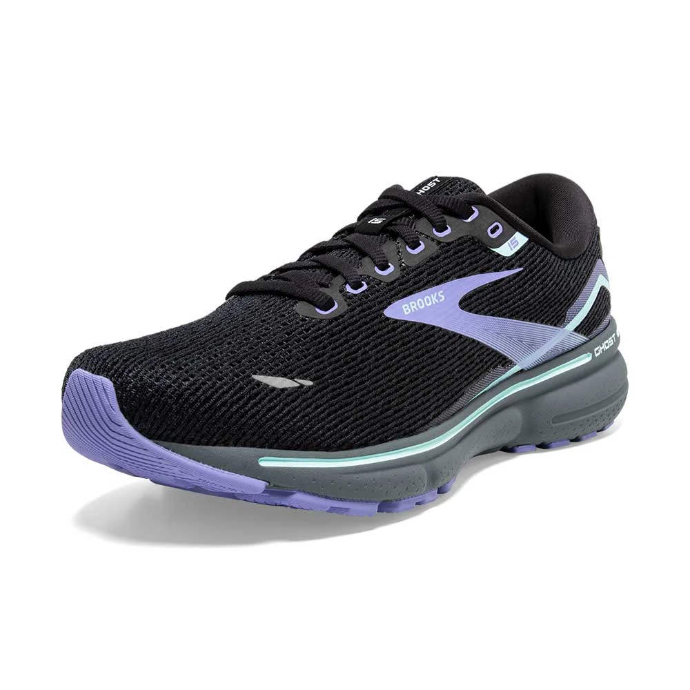BROOKS Women's Ghost 15 Running Shoe- Black/Jacaranda/Salt- Regular (B) 5 BROOKS Women's Ghost 15 Running Shoe- Black/Jacaranda/Salt- Regular (B) - Image 3
