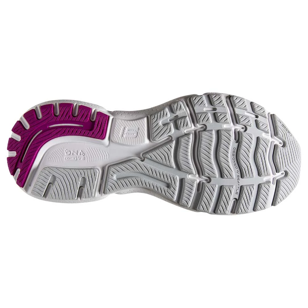 BROOKS Women's Ghost 15 - White/Oyster/Viola 8 BROOKS Women's Ghost 15 - White/Oyster/Viola - Image 6