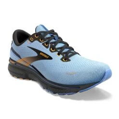 BROOKS Women's Ghost 15 Running Shoe- Light Blue/Black/Yellow - Regular (B) 12 BROOKS Women's Ghost 15 Running Shoe- Light Blue/Black/Yellow - Regular (B) -Shoe Sale Shop 120380 437 A Ghost 15