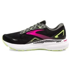 BROOKS Women's Adrenaline GTS 23 Running Shoe - Black/Gunmetal/Sharp Green- Narrow (2A) -Shoe Sale Shop 120381 037 M Adrenaline GTS 23 1