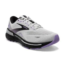 BROOKS Women's Adrenaline GTS 23 Running Shoe - Grey/Black/Purple- Wide (D) 10 BROOKS Women's Adrenaline GTS 23 Running Shoe - Grey/Black/Purple- Wide (D) -Shoe Sale Shop 120381 039 A Adrenaline GTS 23 2