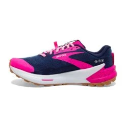 BROOKS Women's Catamount 2 Trail Running Shoe- Peacoat/Pink/Biscuit- Regular (B) -Shoe Sale Shop 120388 425 M Catamount 2