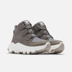 Sorel Women's Kinetic Breakthru Caribou WP Boot- Quarry- Regular (B) -Shoe Sale Shop 2028281 052 f2