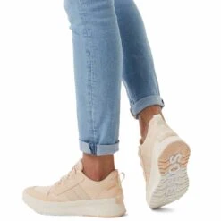 Sorel Women's Out N About III Low Sneaker Canvas WP - White Peach/Chalk - Regular (B) -Shoe Sale Shop 2039971 844 a9 1