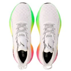 Men's Foreverrun Nitro Futrograde Running Shoe- Puma White/Green Gecko- Regular (D) -Shoe Sale Shop 380005 02 sv04