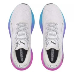 Puma Men's ForeverRun Nitro Sunset Running Shoe - White/Luminous Blue/Electric Orchid- Regular (D) -Shoe Sale Shop 38000702 WhiteBlue TOP