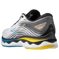 Mizuno Men's Wave Sky 6 Running Shoe - White/Cyber Yellow - Regular (D) -Shoe Sale Shop 411369.0034 08