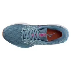 Mizuno Women's Wave Inspire 19 Running Shoe- Provincial Blue/White- Regular (B) -Shoe Sale Shop 411398 5B00 04