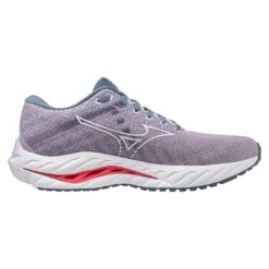 Mizuno Women's Wave Inspire 19 Running Shoe- Wisteria/China Blue- Regular (B) -Shoe Sale Shop 411398 6BCL 03