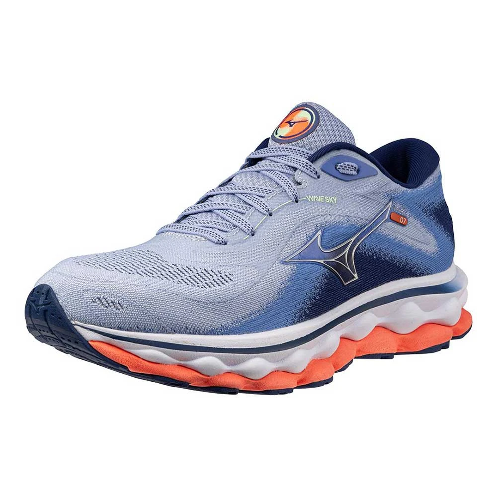 Mizuno Women's Wave Sky 7 Running Shoe - Blue Heron/Silver - Regular (B) 5 Mizuno Women's Wave Sky 7 Running Shoe - Blue Heron/Silver - Regular (B) - Image 3