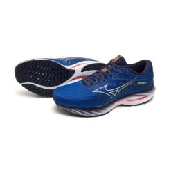 Mizuno Men's Wave Rider 27 Running Shoe - Surf The Web/White - Regular (D) -Shoe Sale Shop 411415 5E00 11