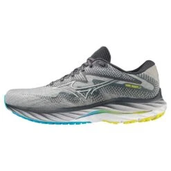Mizuno Men's Wave Rider 27 Running Shoe - Pearl Blue/White - Regular (D) 14 Mizuno Men's Wave Rider 27 Running Shoe - Pearl Blue/White - Regular (D) -Shoe Sale Shop 411415 5F00