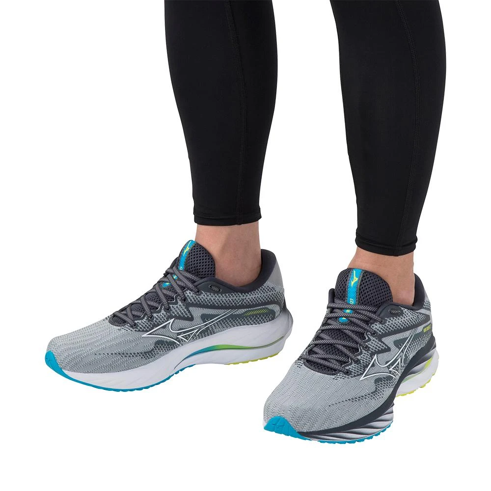 Mizuno Men's Wave Rider 27 Running Shoe - Pearl Blue/White - Regular (D) 12 Mizuno Men's Wave Rider 27 Running Shoe - Pearl Blue/White - Regular (D) - Image 10