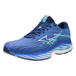 Mizuno Women's Wave Rider 27 Running Shoe - Ultramarine/White- Regular (B) -Shoe Sale Shop 411418 UM00 07