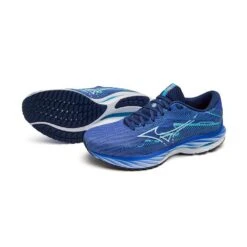 Mizuno Women's Wave Rider 27 Running Shoe - Ultramarine/White- Regular (B) -Shoe Sale Shop 411418 UM00 11