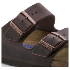 Birkenstock Arizona Soft Footbed Habana Dark Brown Oiled Leather Sandal- Regular/Wide -Shoe Sale Shop 452761 detail 1
