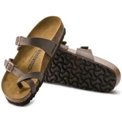 Birkenstock Mayari Suede Mocha Birko-Flor® Nubuck Sandal- Regular/Wide -Shoe Sale Shop 71063 sole
