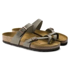 Birkenstock Mayari Cork Stone Birko-Flor Nubuck Sandal- Regular/Wide 10 Birkenstock Mayari Cork Stone Birko-Flor Nubuck Sandal- Regular/Wide -Shoe Sale Shop 71071 pair