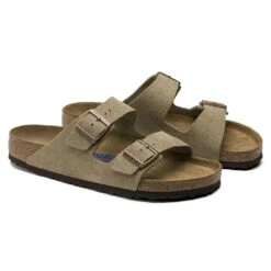 Birkenstock Arizona Soft Footbed Taupe Suede Leather Sandal - Taupe- Regular/Wide 11 Birkenstock Arizona Soft Footbed Taupe Suede Leather Sandal - Taupe- Regular/Wide -Shoe Sale Shop 951303 pair