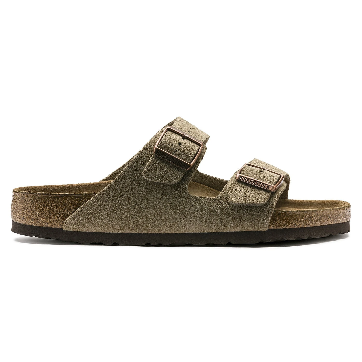 Birkenstock Arizona Soft Footbed Taupe Suede Leather Sandal - Taupe- Regular/Wide 4 Birkenstock Arizona Soft Footbed Taupe Suede Leather Sandal - Taupe- Regular/Wide - Image 2
