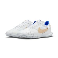 Unisex Nike Streetgato IC Soccer Shoes- White/Metallic Gold/Hyper Royal - Regular (D) -Shoe Sale Shop AURORA DC8466 174 PHCFH001 2000