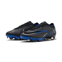Nike Zoom Mercurial Vapor 15 Elite FG Soccer Cleat- Black/Chrome-Hyper Blue- Regular (D) -Shoe Sale Shop AURORA DJ4978 040 PHCFH001 2000