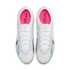 Nike Unisex Zoom Mercurial Vapor 15 Elite FG Soccer Cleats - White/Baltic Blue/Pink Blast - Regular (D) -Shoe Sale Shop AURORA DJ4978 146 PHCTH001 2000