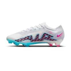 Nike Unisex Zoom Mercurial Vapor 15 Elite FG Soccer Cleats - White/Baltic Blue/Pink Blast - Regular (D) -Shoe Sale Shop AURORA DJ4978 146 PHSLH001 2000