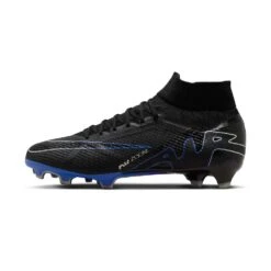 Unisex Nike Zoom Mercurial Superfly 9 Pro FG Soccer Shoe - Black/Chrome-Hyper Royal- Regular (D) -Shoe Sale Shop AURORA DJ5598 040 PHSLH000 2000