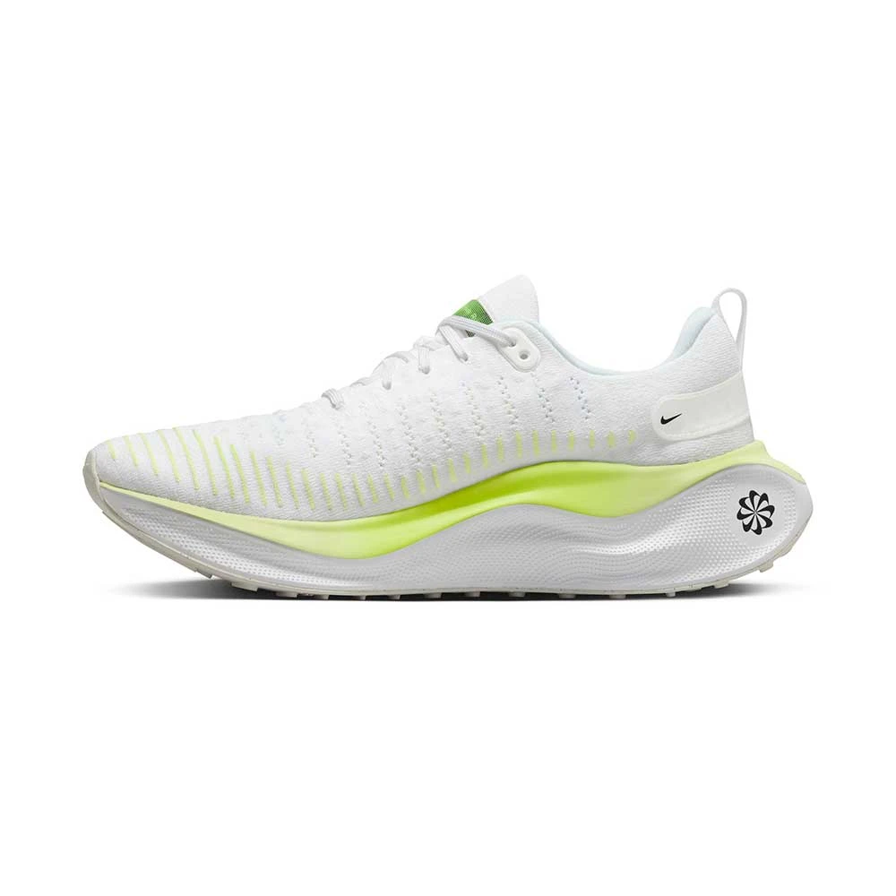 Men's Nike React Infinity Run Flyknit 4 Running Shoe- White/Light Lemon Twist/Volt/Black- Regular (B) 4 Men's Nike React Infinity Run Flyknit 4 Running Shoe- White/Light Lemon Twist/Volt/Black- Regular (B) - Image 2